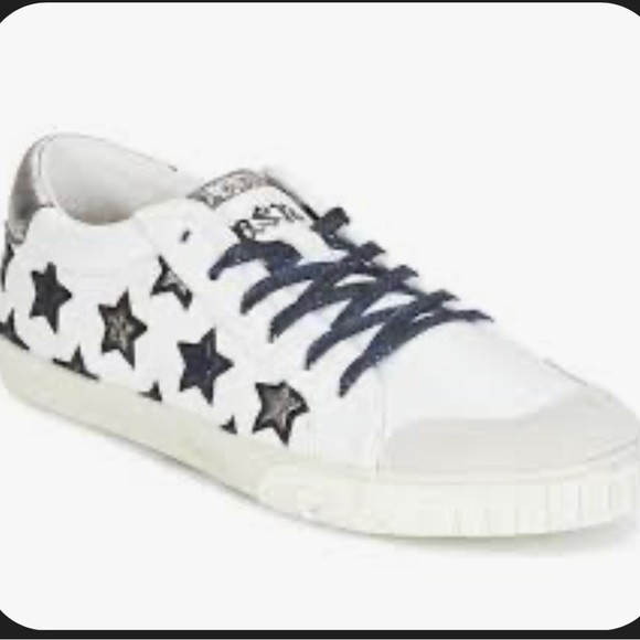 Ash Women’s Star Sneakers Leather New w/Box Sz EU 41M AS-Majestic Navy & White - Picture 9 of 9